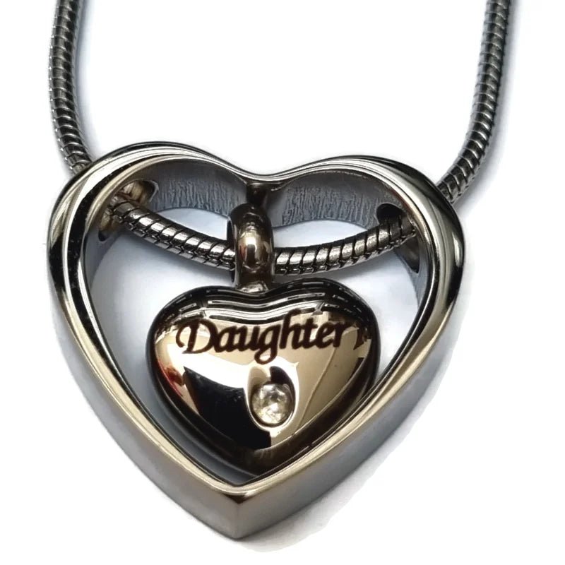 Stijlvolle Staal Ashanger Dochter - Forever in my heart-Daughter-3x2cm - Heren