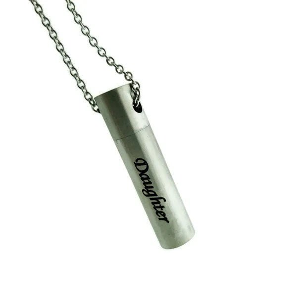 Stijlvolle Staal Ashanger Dochter - met halsketting-Hart in Hart-Daughter-2.5cm - Heren