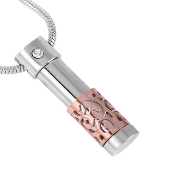 Stalen Ashanger Buisje &acirc;&euro;&ldquo; Cilinder Hanger Gedenksieraad Meerdere Kleuren - Roze-4x
