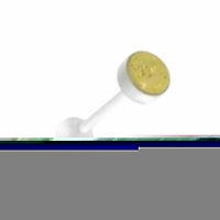 Bioplast Witte Glitter Tongpiercing - Rood -