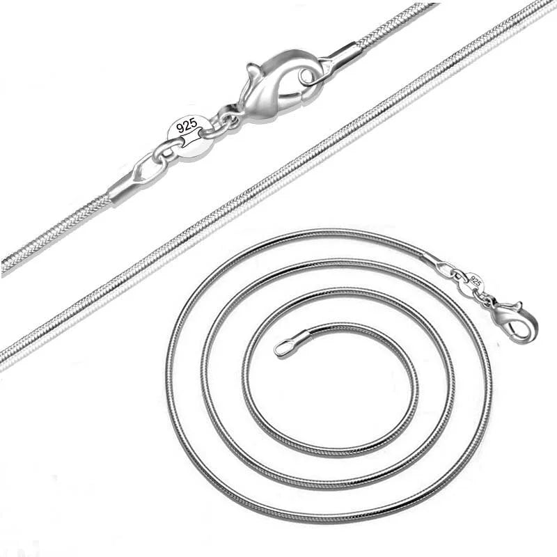 925 Zilveren Slangenketting - Tijdloze Snake Chain Ketting - 65cm - Dames