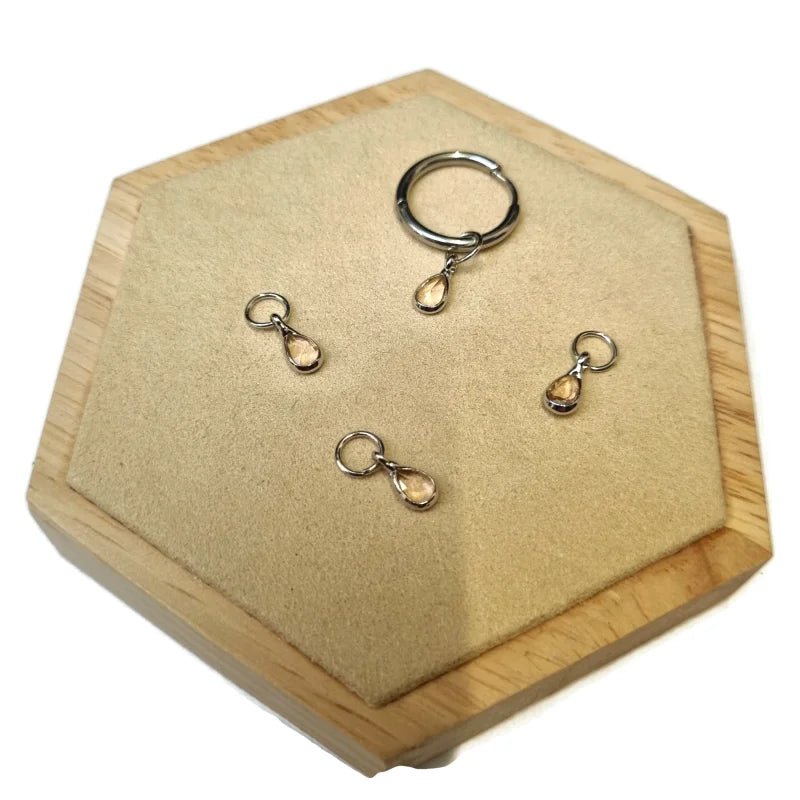 Unieke handgemaakte Oorbel Bedels - Zilverkleur / Druppel-10x5mm / Licht Roze - Unisex