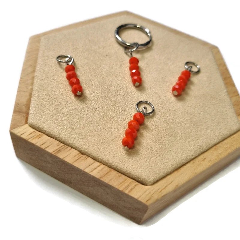Kralen Bedel voor mix en match sieraden - Zilverkleur / Vermilion red-pearl shine - Unisex