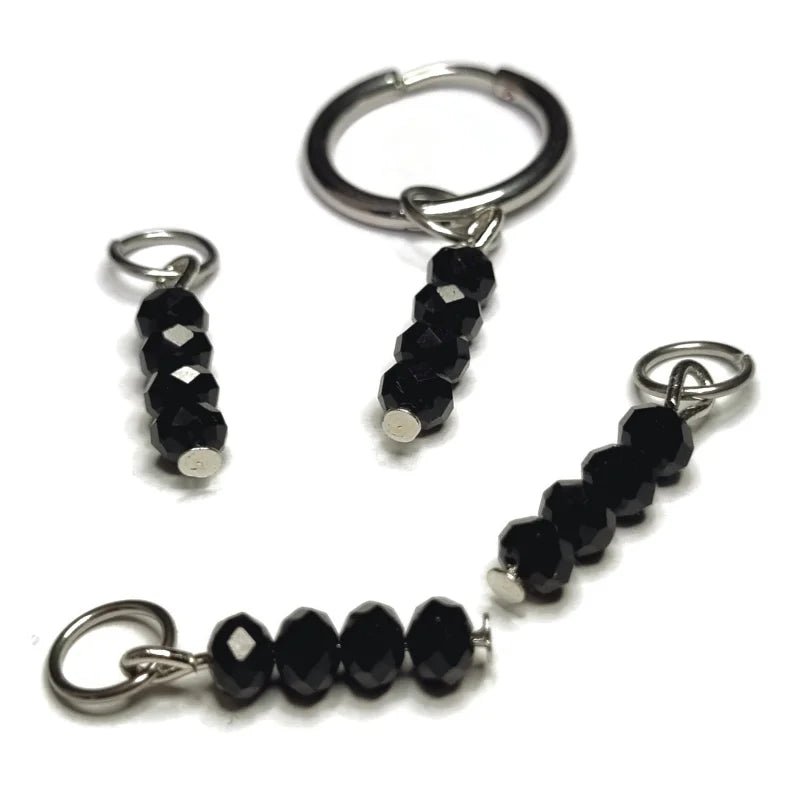 Kralen Bedel voor mix en match sieraden - Zilverkleur / Black-pearl shine - Unisex