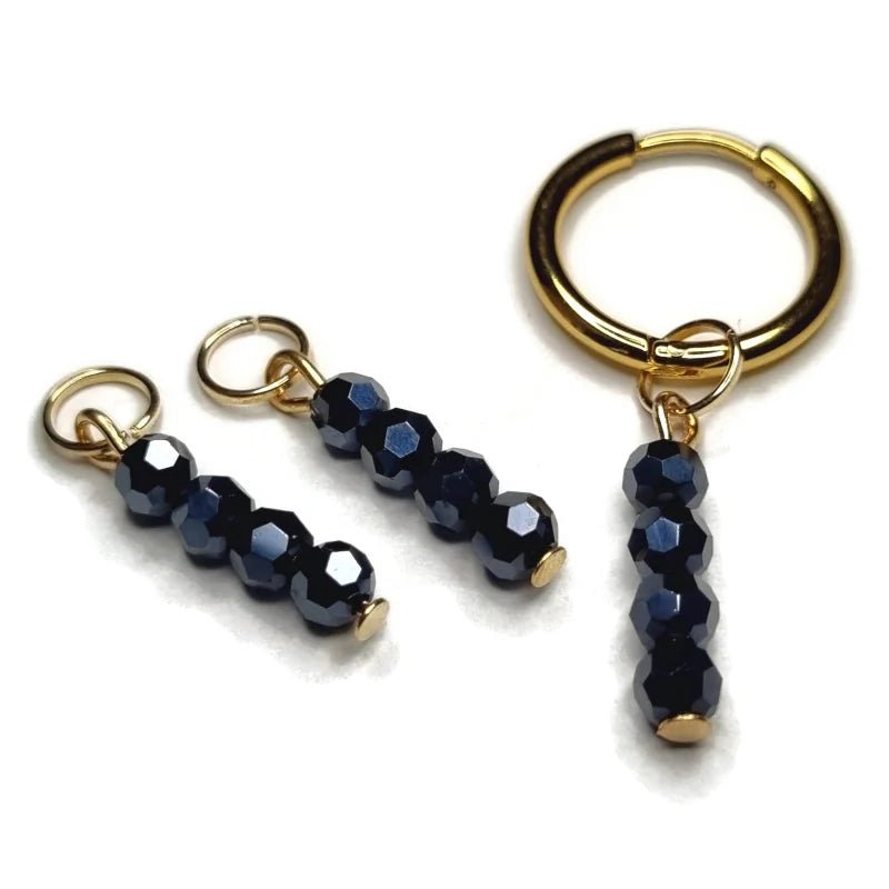 Kralen Bedel voor mix en match sieraden - Goudkleur / Zwart-pearl shine - Unisex