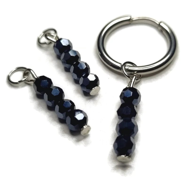 Kralen Bedel voor mix en match sieraden - Zilverkleur / Zwart-pearl shine - Unisex