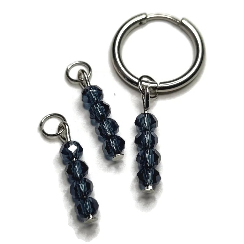 Kralen Bedel voor mix en match sieraden - Zilverkleur / Montana blue-pearl shine - Unisex