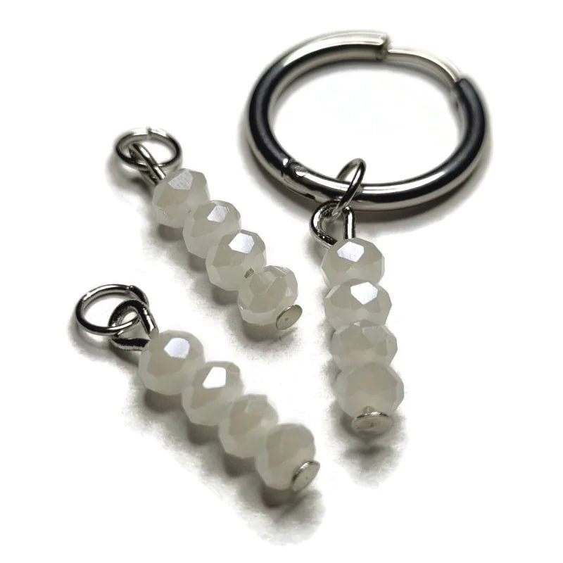 Kralen Bedel voor mix en match sieraden - Zilverkleur / Crystal-pearl shine - Unisex