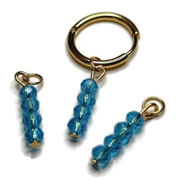 Kralen Bedel voor mix en match sieraden - Goudkleur / Lagoon blue-pearl shine - Unisex