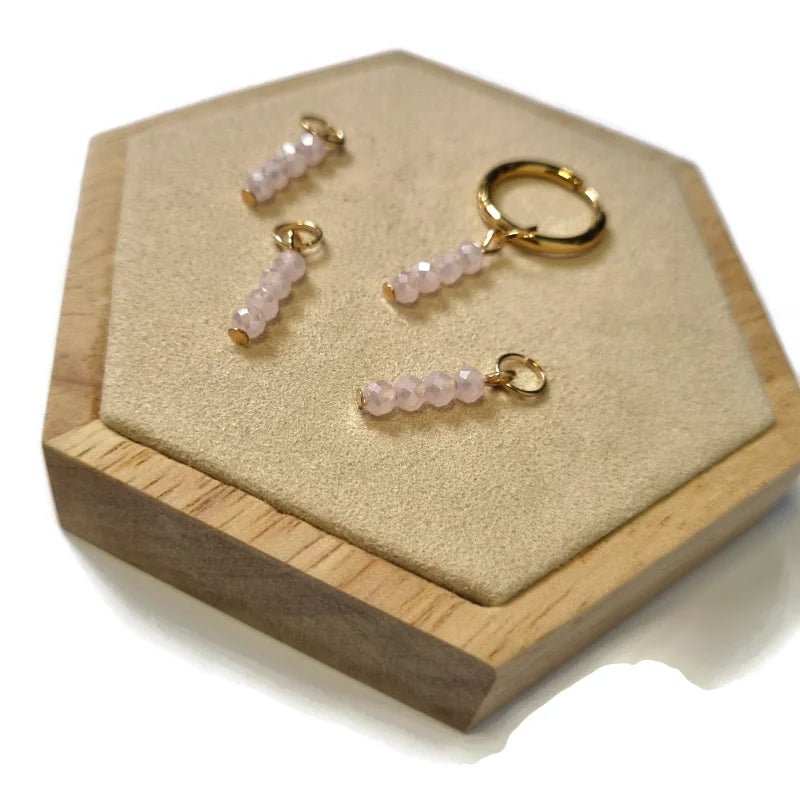 Kralen Bedel voor mix en match sieraden - Goudkleur / Lagoon blue-pearl shine - Unisex
