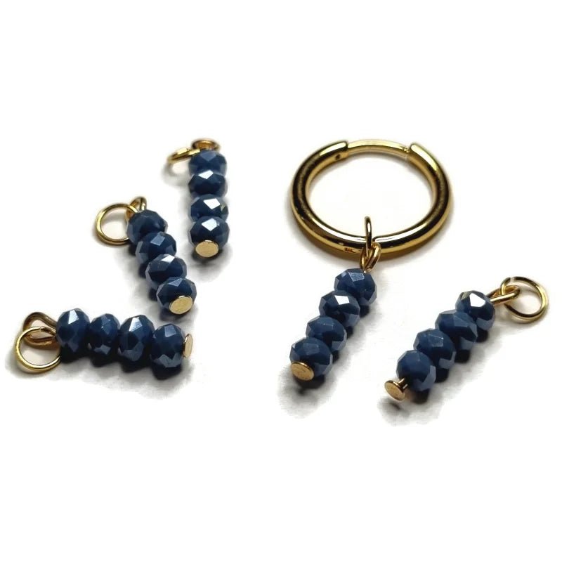 Kralen Bedel voor mix en match sieraden - Goudkleur / Air force blue-pearl high shine - Unisex