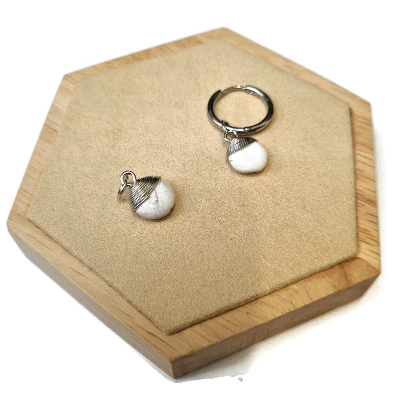 Handgemaakte Calciet Ronde hangertje bedelketting - Goudkleur / Turquoise - Dames