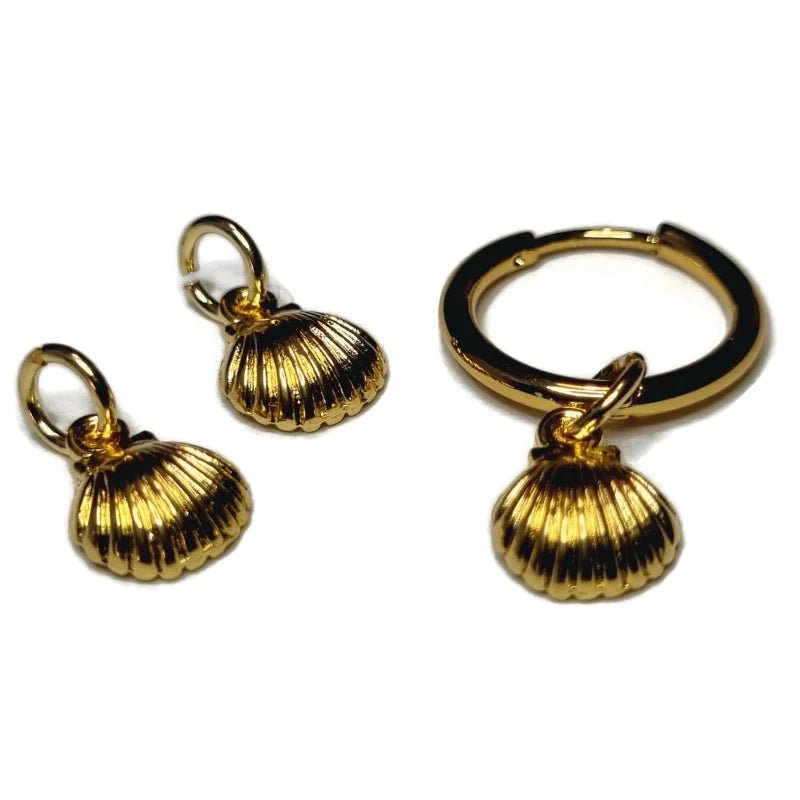 Prachtige Handgemaakte charms - Schelpje-9mm - Unisex