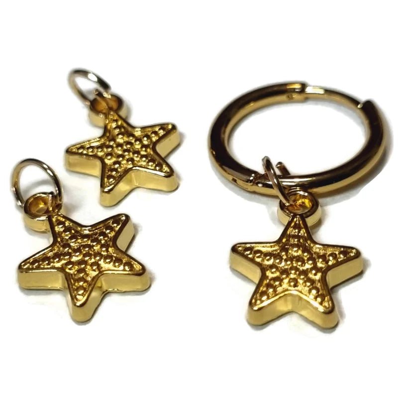 Prachtige Handgemaakte charms - Ster-12mm - Unisex