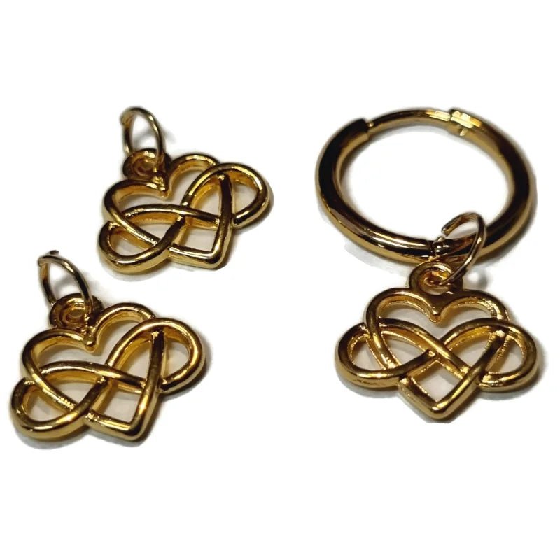 Prachtige Handgemaakte charms - Hart met infinity-14mm - Unisex