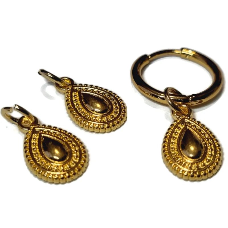 Prachtige Handgemaakte charms - Druppel-boho-16x10mm - Unisex