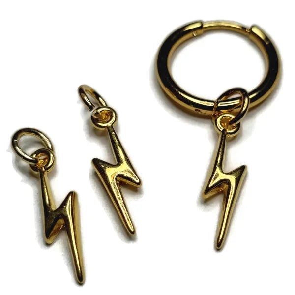 Prachtige Handgemaakte charms - Bliksem flits-19x5mm - Unisex