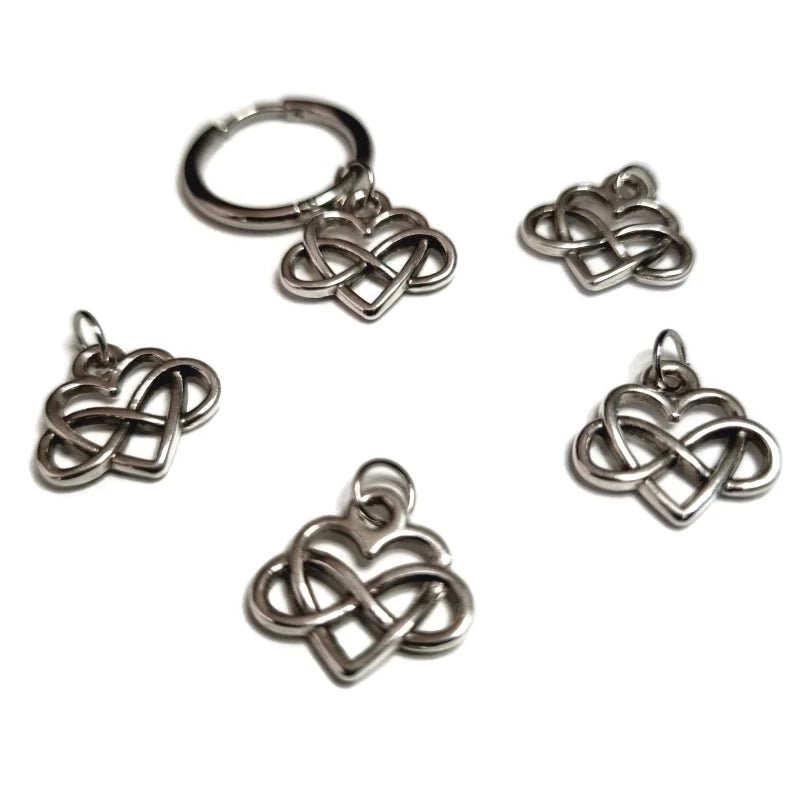 Stijlvolle Handgemaakte Oor Bedels - Mix & Match - infinity in Hart-15mm - Heren