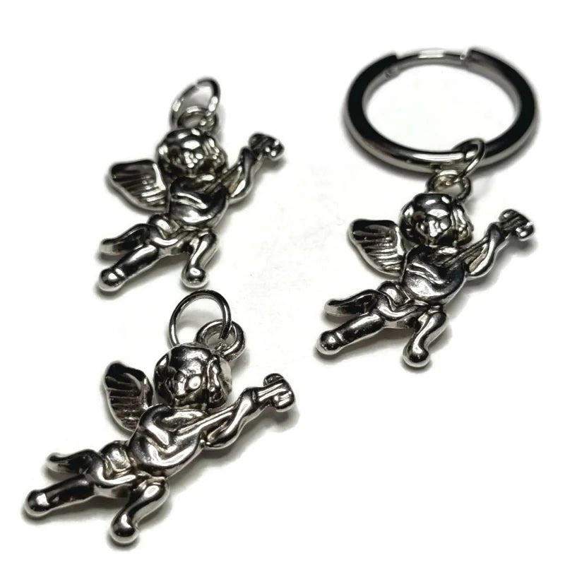 Stijlvolle Handgemaakte Oor Bedels - Mix & Match - Engel-22x15mm - Heren