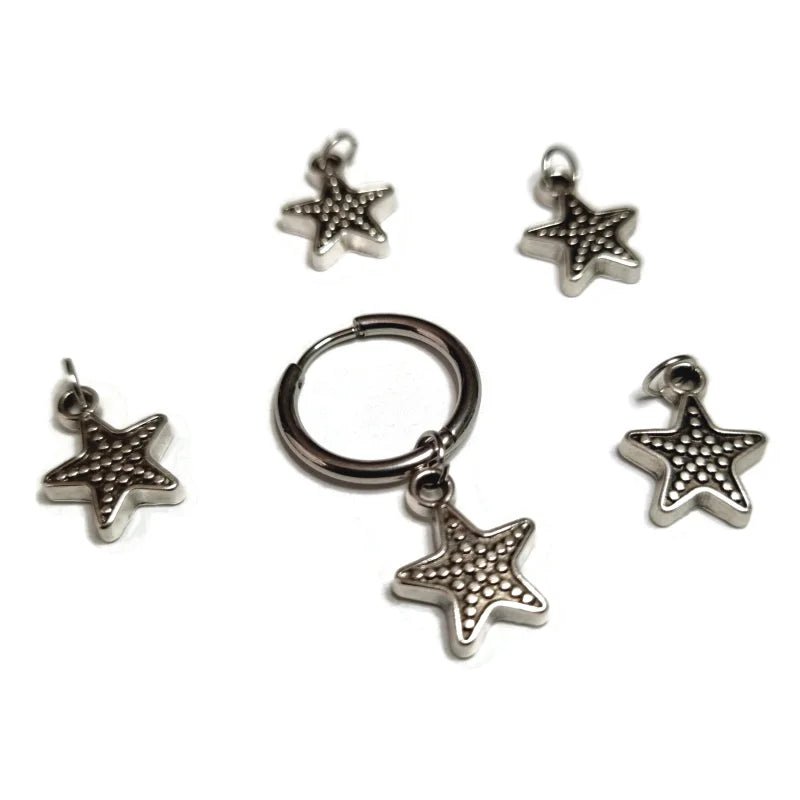Stijlvolle Handgemaakte Oor Bedels - Mix & Match - Boho Ster-12mm - Heren