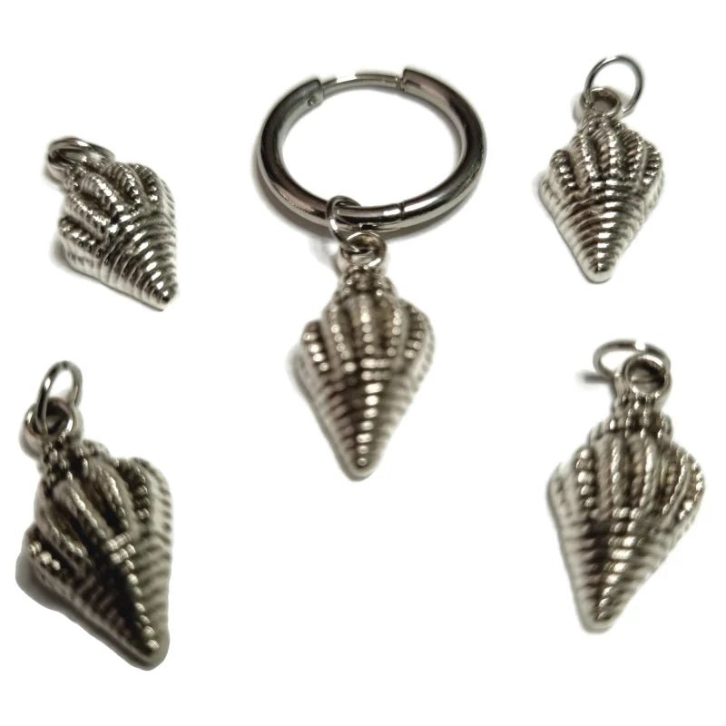 Stijlvolle Handgemaakte Oor Bedels - Mix & Match - Schelp-19x9mm - Heren