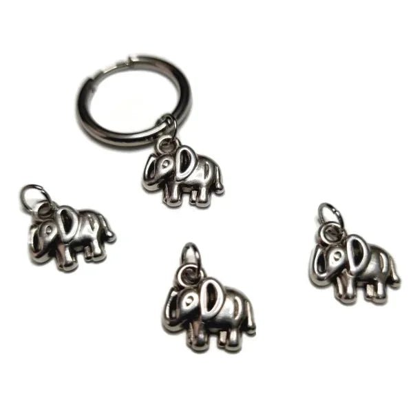 Stijlvolle Handgemaakte Oor Bedels - Mix & Match - Olifant-12x11mm - Heren
