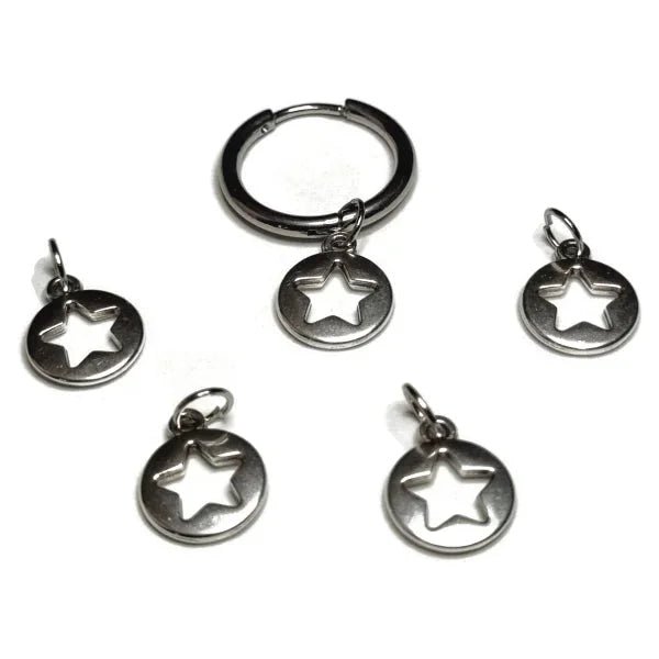 Stijlvolle Handgemaakte Oor Bedels - Mix & Match - Munt met Ster-10mm - Heren