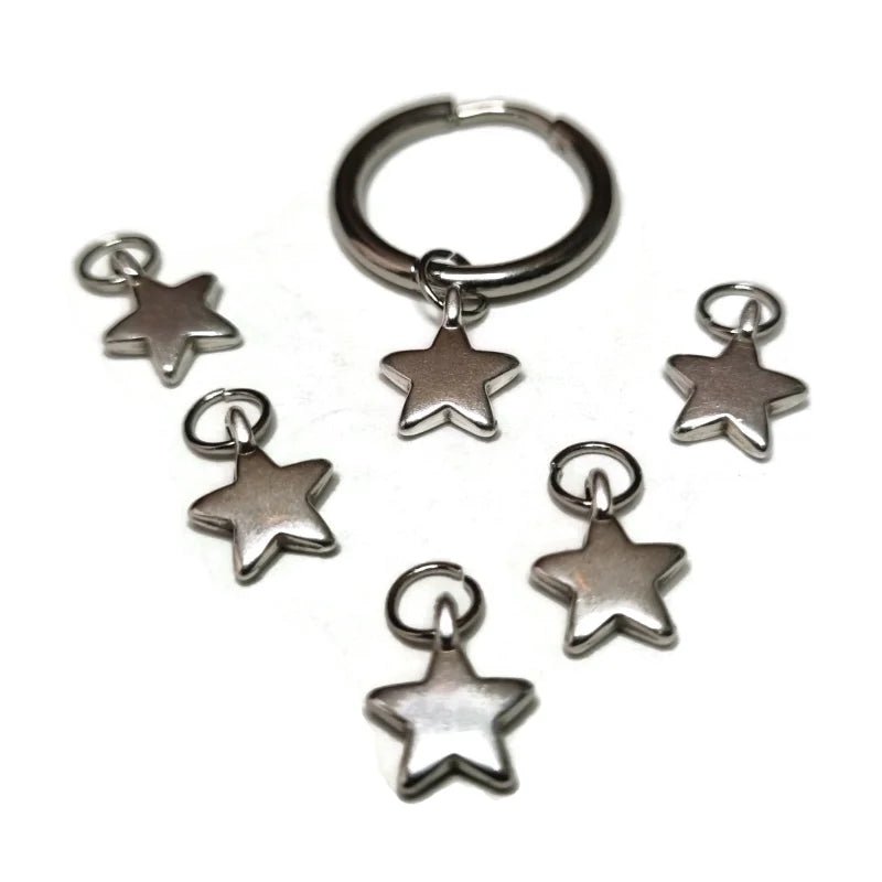 Stijlvolle Handgemaakte Oor Bedels - Mix & Match - Sterretje-8mm - Heren