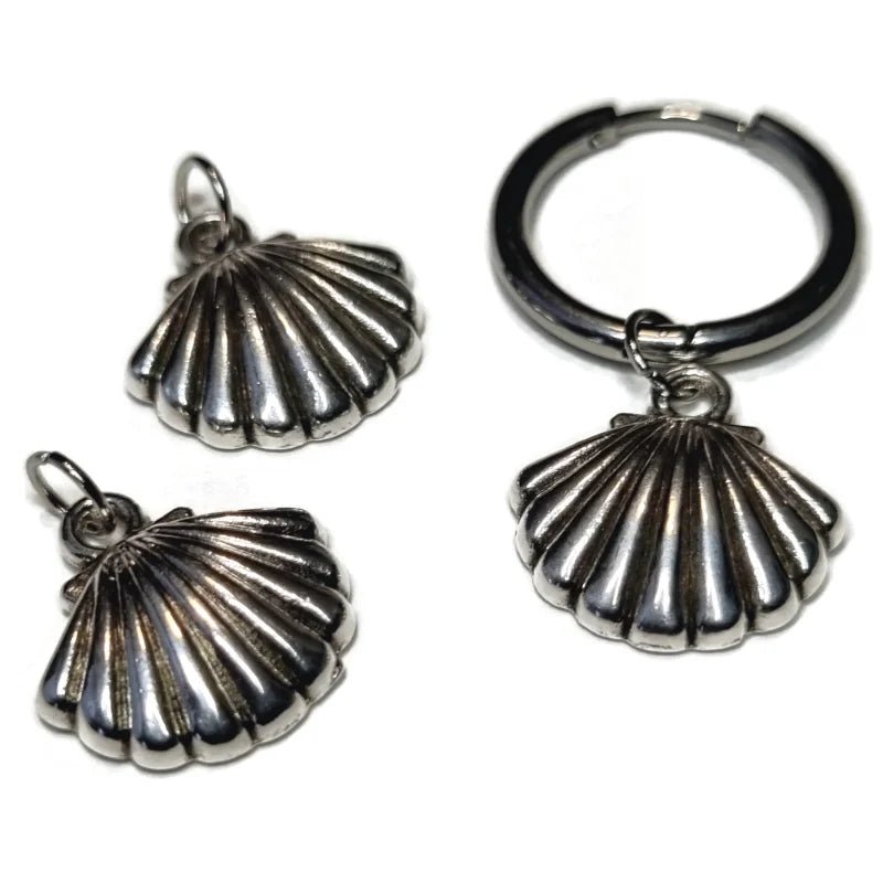 Stijlvolle Handgemaakte Oor Bedels - Mix & Match - Schelp-13mm - Heren