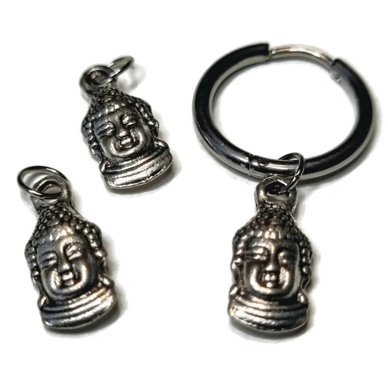 Stijlvolle Handgemaakte Oor Bedels - Mix & Match - Boeddha-15x7mm - Heren