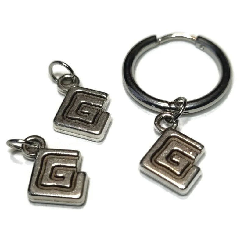 Stijlvolle Handgemaakte Oor Bedels - Mix & Match - Ruit-Meander-10mm - Heren