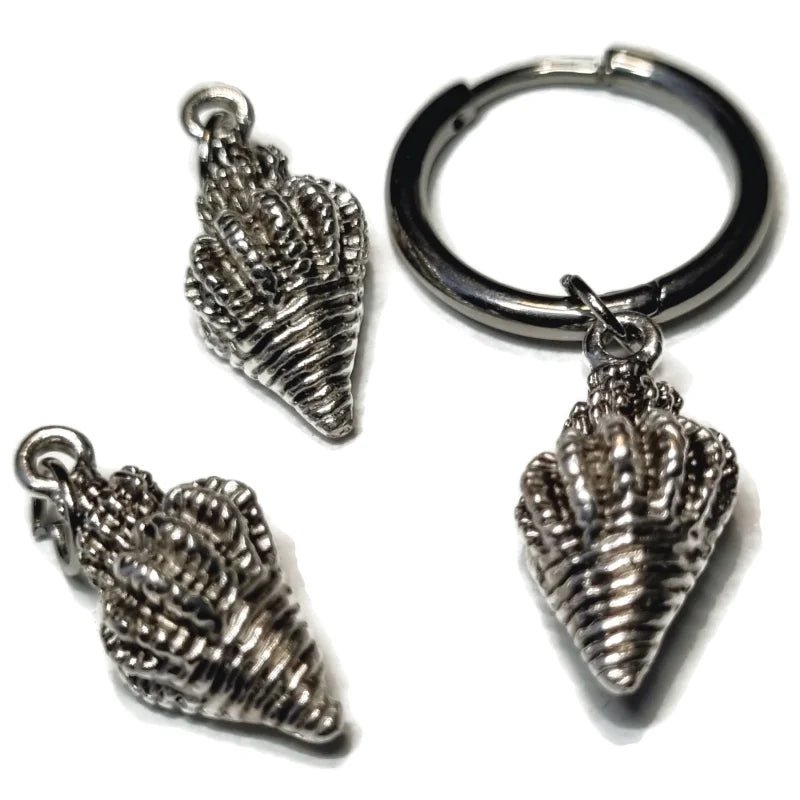 Stijlvolle Handgemaakte Oor Bedels - Mix & Match - Schelp-15x8mm - Heren