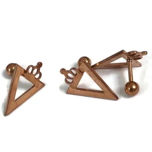 Stijlvolle Piercing Helix Piercing 6mm - Ros&Atilde;&copy;kleur met Motief - 3 sterren-11x6mm - Unis