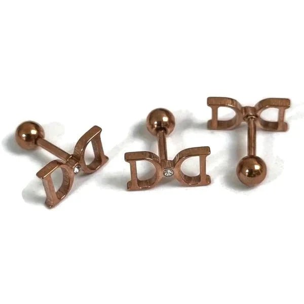 Stijlvolle Piercing Helix Piercing 6mm - Ros&Atilde;&copy;kleur met Motief - Fantasie-10x7mm - Unise