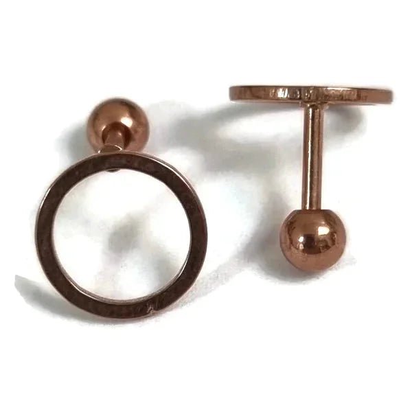 Stijlvolle Piercing Helix Piercing 6mm - Ros&Atilde;&copy;kleur met Motief - Cirkel-10mm - Unisex
