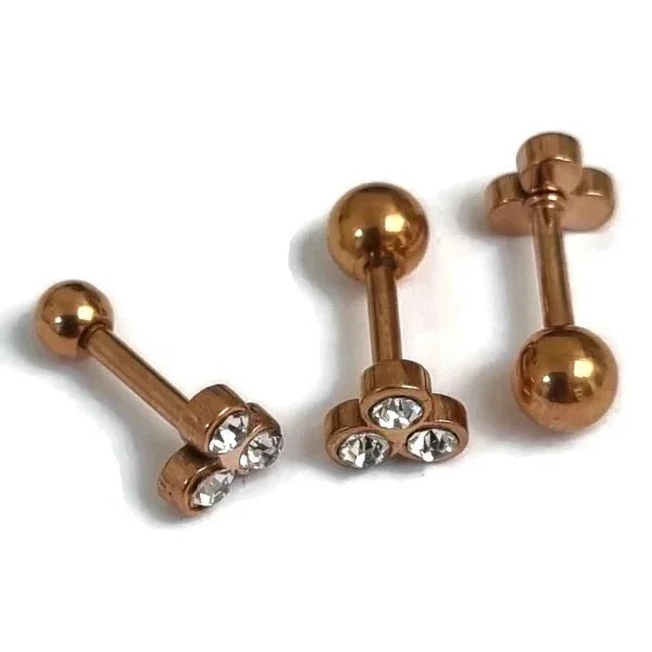 Stijlvolle Piercing Helix Piercing 6mm - Ros&Atilde;&copy;kleur met Motief - Cirkel-10mm - Unisex
