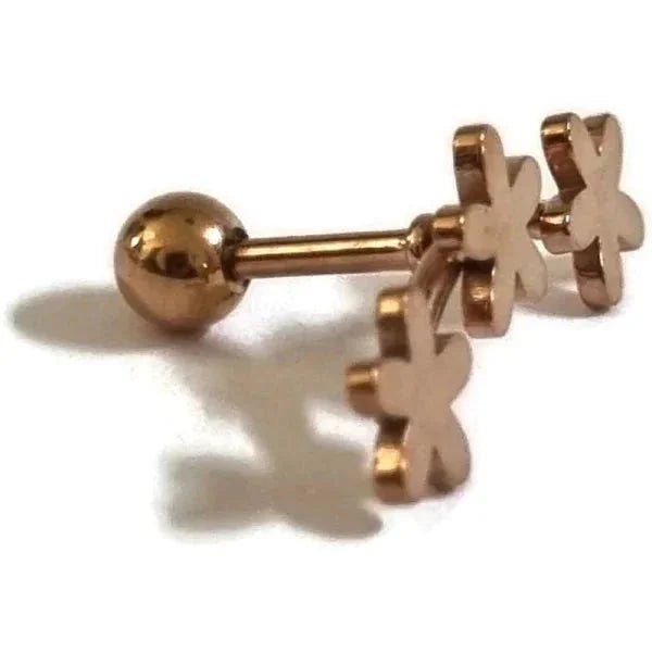 Stijlvolle Piercing Helix Piercing 6mm - Ros&Atilde;&copy;kleur met Motief - Hartje-6mm - Unisex