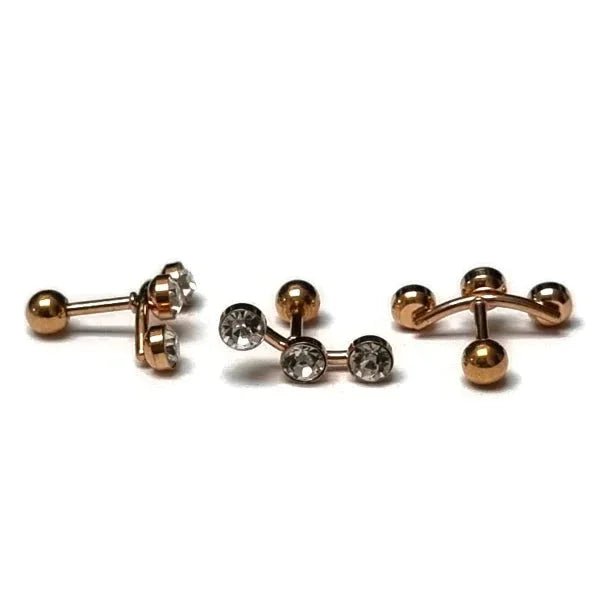 Ros&Atilde;&copy;kleurige Piercing Piercing - oorpiercing - Oog-10x8mm - Heren
