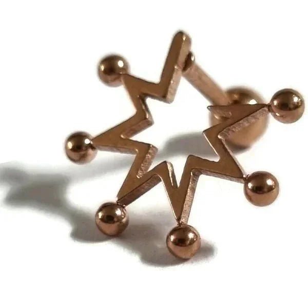 Ros&Atilde;&copy;kleurige Piercing Piercing - oorpiercing - Fantasie-16x13mm - Heren