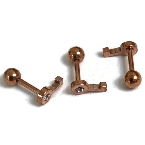 Ros&Atilde;&copy;kleurige Piercing Piercing - oorpiercing - Sleutel-8x4mm - Heren