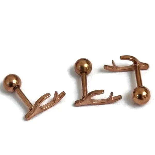 Ros&Atilde;&copy;kleurige Piercing Piercing - oorpiercing - Takje-10x5mm - Heren