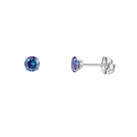 Titanium oorbellen multicolor zirkonia - 7mm -