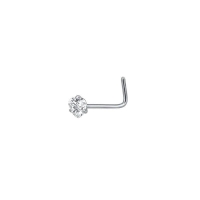 Stijlvolle Stalen Neus piercing met Zirkonia - Hart - Unisex