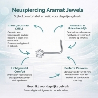 Stijlvolle Stalen Neus piercing met Zirkonia - Ster - Unisex