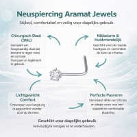 Stijlvolle Stalen Neus piercing met Zirkonia - Ster - Unisex