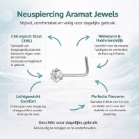 Stijlvolle Stalen Neus piercing met Zirkonia - Ster - Unisex