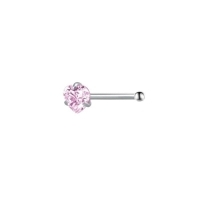 Prachtige Neuspiercing met Roze Zirkonia - Ster - Unisex