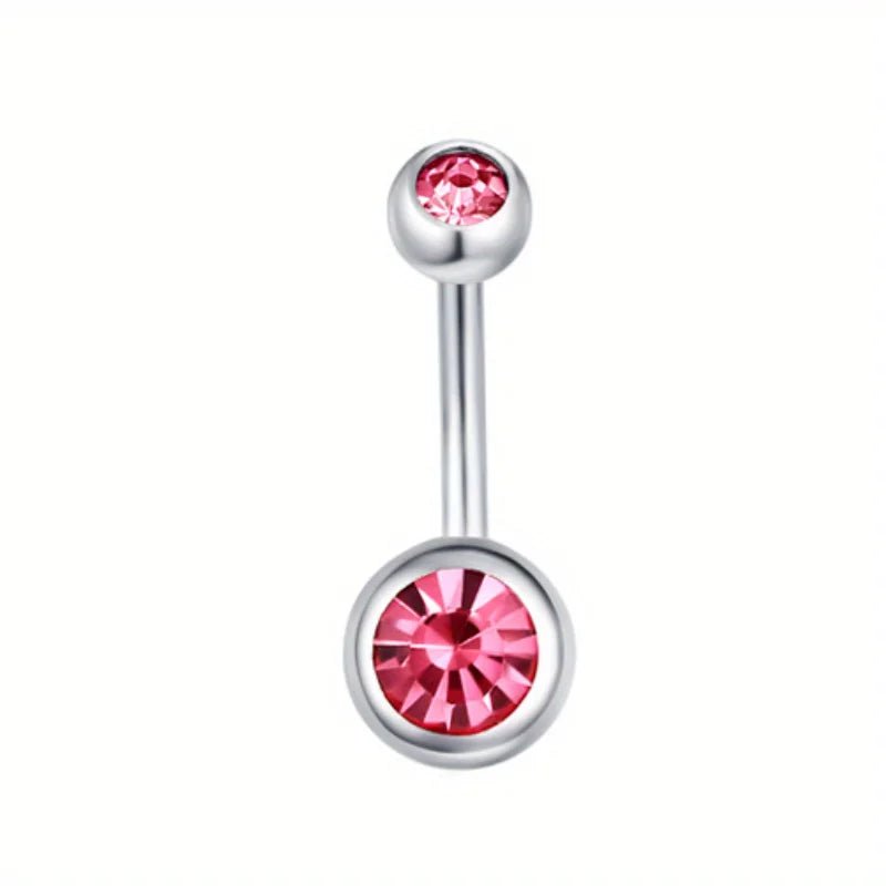 Sprankelende Zirkonia Navelpiercing - Chirurgisch Staal - Licht Paars - Unisex