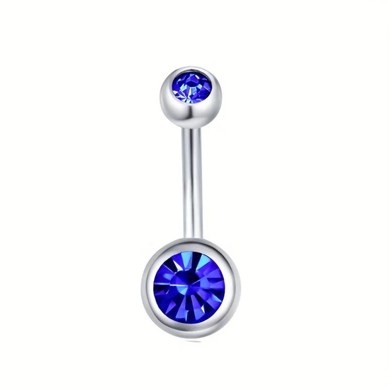 Sprankelende Zirkonia Navelpiercing - Chirurgisch Staal - AB Transparant - Unisex