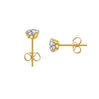 Goudkleurige Titanium Oorbellen nikkelvrij - 4mm -